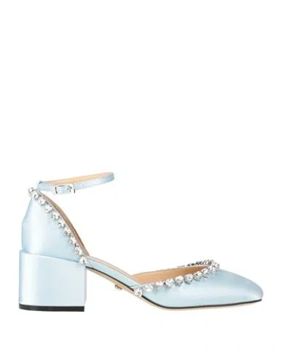 Mach&mach 55mm Audrey Satin Heels In Light Blue