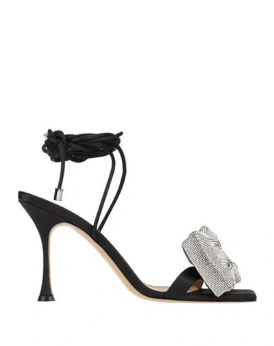 Mach&mach Mach & Mach Woman Sandals Black Size 11 Textile Fibers