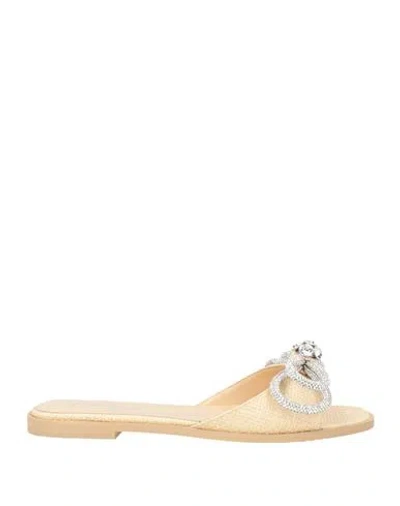 Mach&mach Mach & Mach Woman Sandals Sand Size 7 Natural Raffia