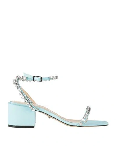 Mach&mach Mach & Mach Woman Sandals Sky Blue Size 8 Textile Fibers