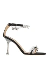 Mach&mach Mach & Mach Woman Sandals Transparent Size 8 Textile Fibers, Synthetic Fibers In Transparent