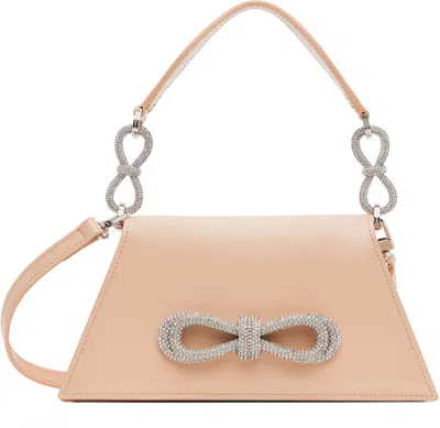 Mach&mach Pink Double Bow Samantha Medium Bag In Nude