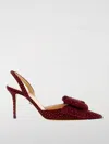 Mach&mach Mach & Mach 'le Cadeau' Slingback In Burgunderrot