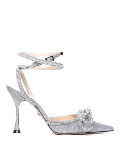 Mach & Mach Pumps Sandals All Over Bow In Silver