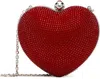 Mach&mach Heart Clutch Bag In Red