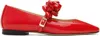 Mach&mach Puffy Heart Ballet Flats In Red