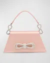 Mach&mach Samantha Bow Satin Top-handle Bag In Nude
