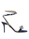 Mach&mach Double Bow Sandals In Blue