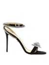 Mach&mach Black Double Bow 110 Heeled Sandals In Black