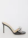 Mach&mach Double-bow Patent-leather Mules In Black