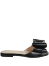 Mach&mach Le Cadeau Crystal-embellished Leather Slides In Black