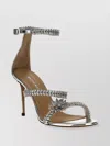 Mach&mach Sandals Strappy Metallic Finish In Brown