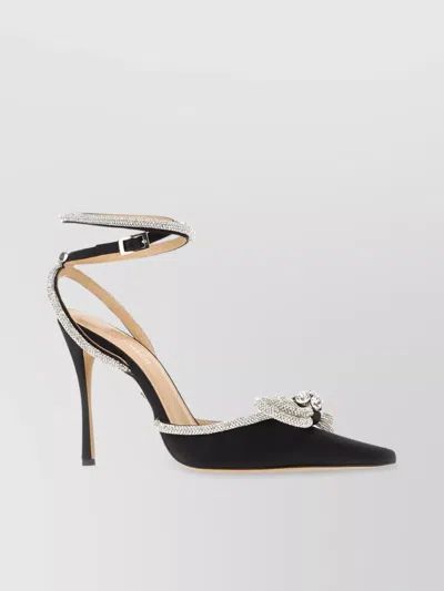 Mach&mach Black Double Bow Satin Heels