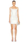 Mach&mach Sequin Corset Mini Dress In White