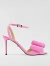Mach&mach Satin Sandals With Rhinestones Detail In Pink