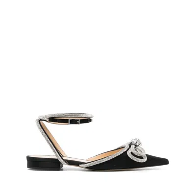 Mach&mach Silk Ballet Flats In Black