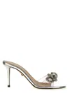 MACH & MACH SILVER STUD BOW HEELS