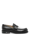 Mach&mach Mach & Mach Moccasin Flat Shoes With Pearl Embellishment In Black