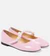 Mach&mach Sirene Faux-pearl Embellished Ballerina Flats In Pink