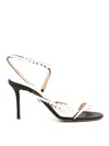 Mach&mach Mach & Mach Sirene Satin Round Toe Pearl Sandals Shoes In Black