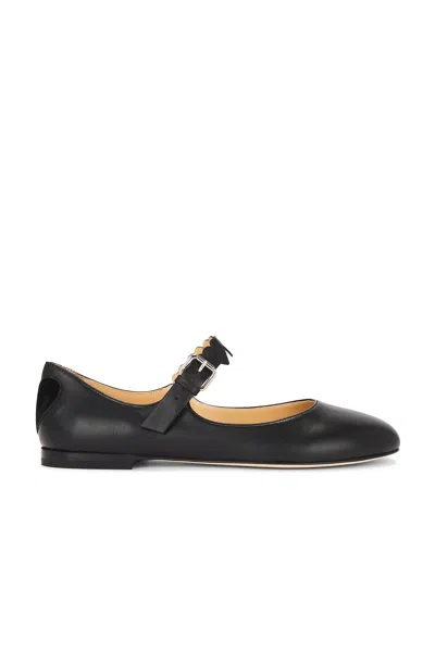 Mach & Mach Special Heart Mary Jane Ballerina In Nero