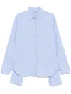 Mach&mach Striped Cotton Shirt In Blue