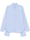 Mach&mach Striped Cotton Shirt In Blue