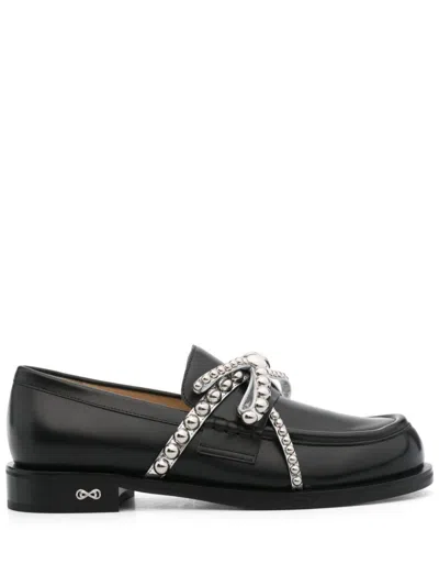 MACH&MACH STUD-EMBELLISHED LOAFERS