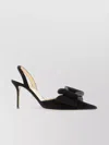 Mach&mach Suede Bow Embellished Pumps In Black