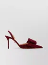 Mach&mach Suede Pumps With Bow Detail And Studded Embellishments