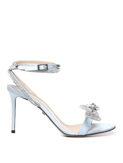 Mach & Mach Transparent Double Bow Pumps In Silver