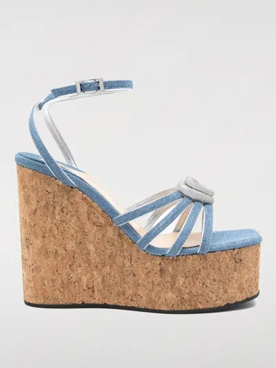 MACH&MACH HEELED SANDALS MACH & MACH WOMAN COLOR BLUE,G65562009