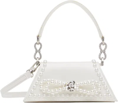 Mach&mach White Double Bow Samantha Small Bag In Pink