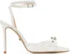 Mach&mach White Double Bow With Pearls Heels In White