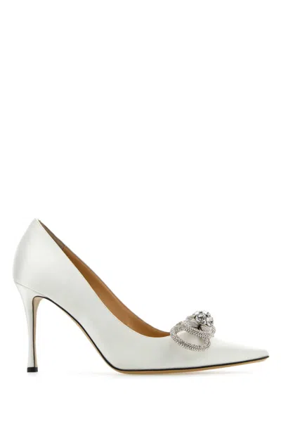 Mach&mach White Satin Pumps