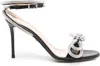 Mach&mach Double Bow Sandals In Black