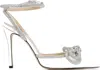 Mach&mach Double Bow 115mm Satin Pumps In White