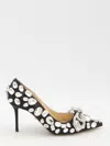 Mach&mach Double Bow 85 Crystal Embellished Pumps In Black