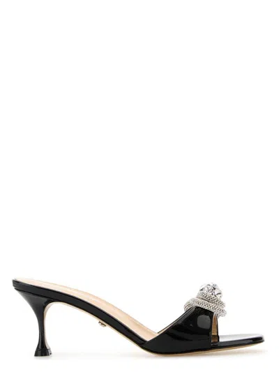 Mach&mach Women's Leather Double Bow Mules