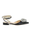 Mach&mach Mach E Mach Triple Heart Ballet Flats In Black