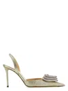 Mach&mach Triple Heart Glitter Pointed Toe Slingback Pump