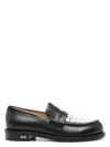 Mach&mach Mach & Mach Moccasin Flat Shoes With Pearl Embellishment In Black