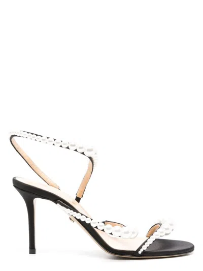 MACH&MACH WOMEN'S SIRENE SATIN ROUND TOE PEARL SANDALS