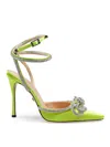 Mach&mach Double Satin Decollete With Rhinestone Bow In Amarillo