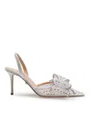 Mach&mach Decollete  With Applied Crystals In Blanco