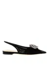 Mach&mach Galaxy Embellished Slingback Pointed Toe In Black