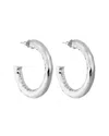 Machete 1" Wavelet Hoops In Silver In Silver