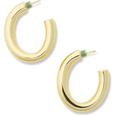 Machete 1.5" Perfect Oval Hoops In Gold