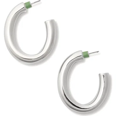 Machete 1.5" Perfect Oval Hoops In Silver