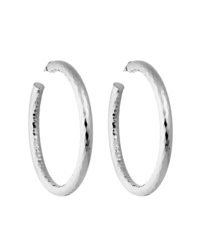 Machete 2" Wavelet Hoops In Silver In Metallic